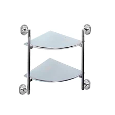 Полка стеклянная угловая Haiba хром (HB1907-2)