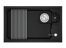 Кухонная мойка GRANULA KITCHEN SPACE RINZER кварц (7309RU, ЧЕРНЫЙ)
