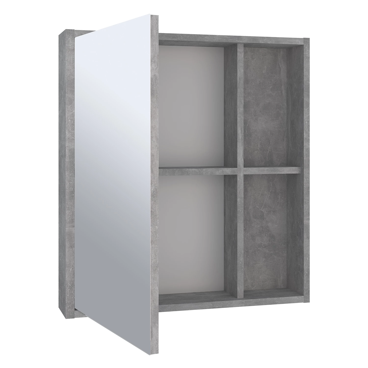 Зеркальный шкаф Runo серый бетон Эко 60 (00-00001186) - фото 2