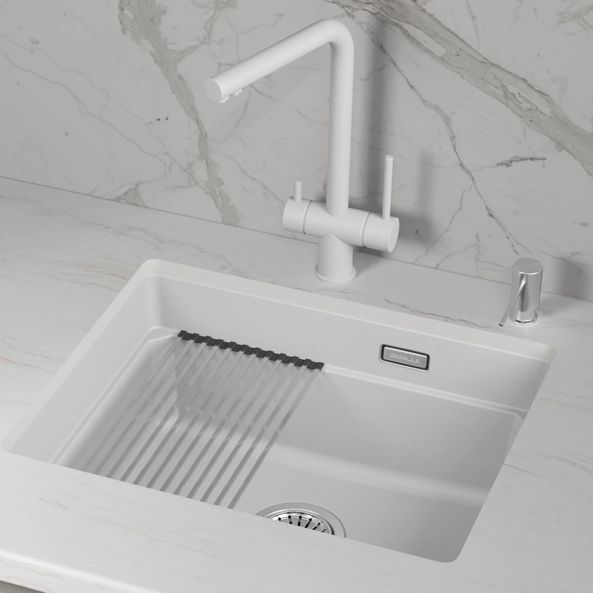 Кухонная мойка GRANULA кварц (5501iU, АРКТИК) - фото 3