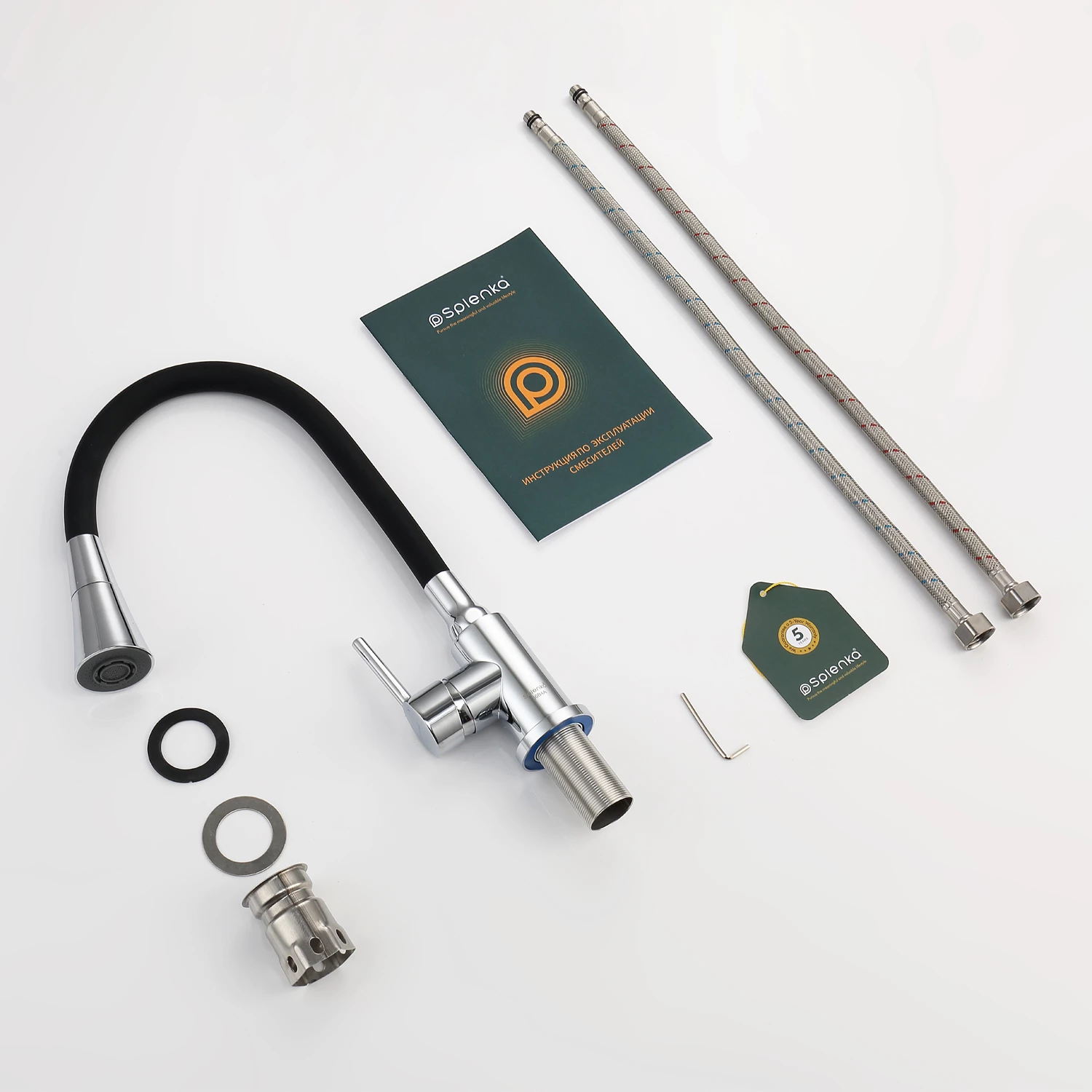 Смеситель Splenka для кухни с гибким изливом (S201.4306) - фото 10