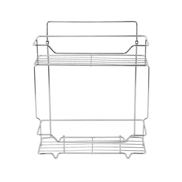 Полка двухъярусная прямая Milardo Grid проволока стальная, хром (GRICS2CM44) Полка двухъярусная прямая Milardo Grid проволока стальная, хром (GRICS2CM44) - фото 1