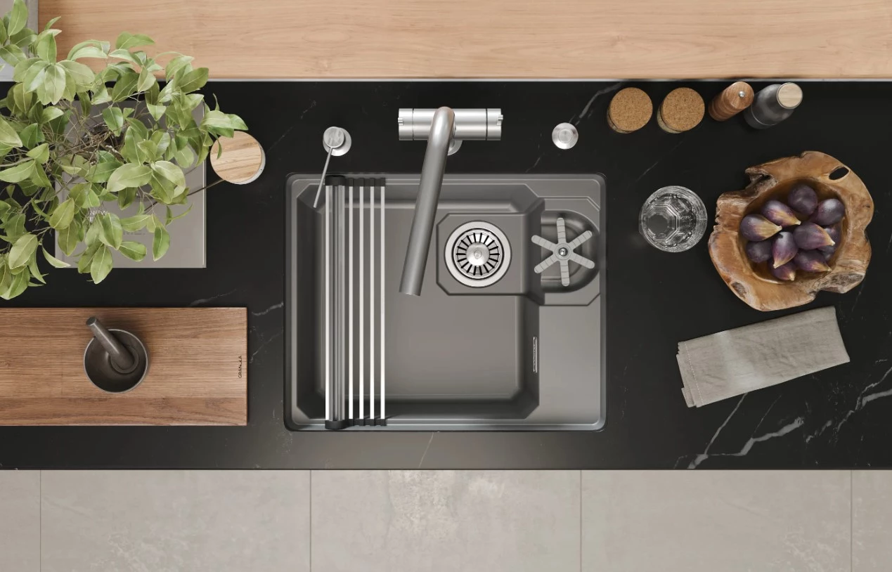 Кухонная мойка GRANULA KITCHEN SPACE RINZER кварц (5505RU, АЛЮМИНИУМ) - фото 7