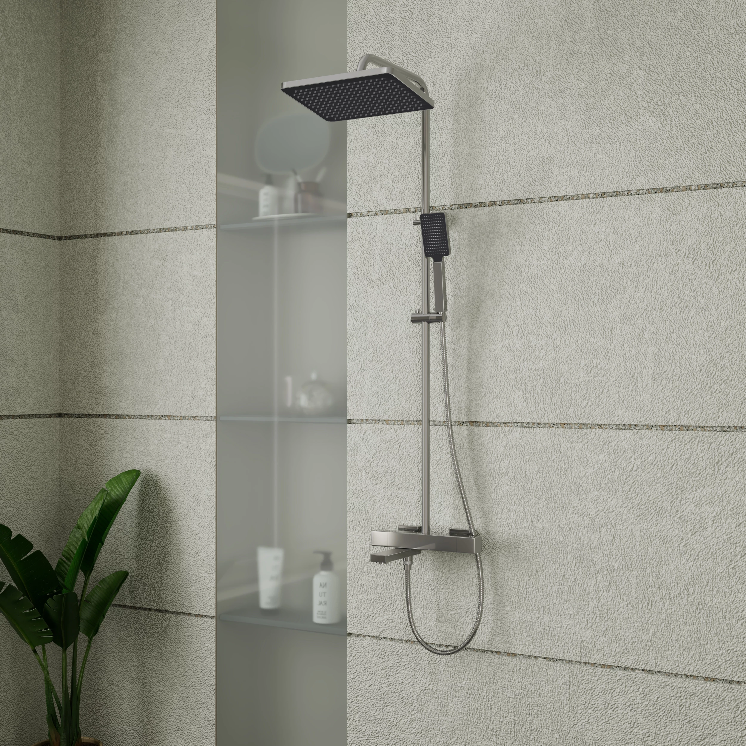 Тропическая душевая система RUSH термостатическая с изливом хром (ST4235-60) - фото 2