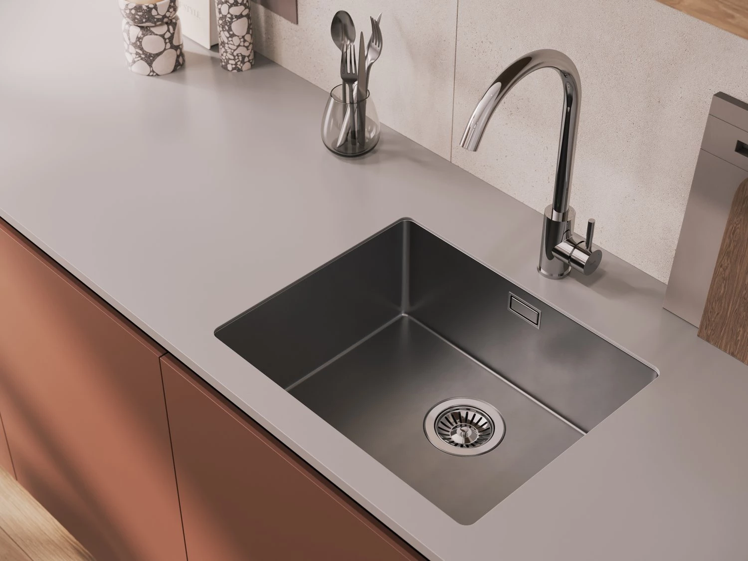 Смеситель для кухни Cersanit COMO однорычажный хром (68244) - фото 2