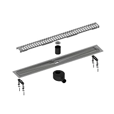 Душевой лоток TIMO Drain System 700 с вставкой "lines", Сатин (DS230107/01)