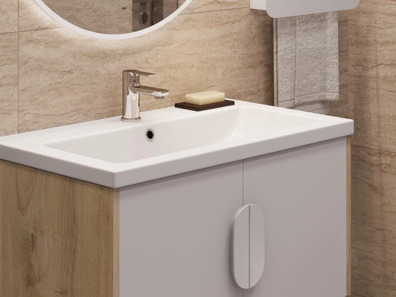 Тумба CERSANIT COMO 70 подвесная белая под раковину S-UM-COM70/1-w (COMO 70) (69338) - фото 13