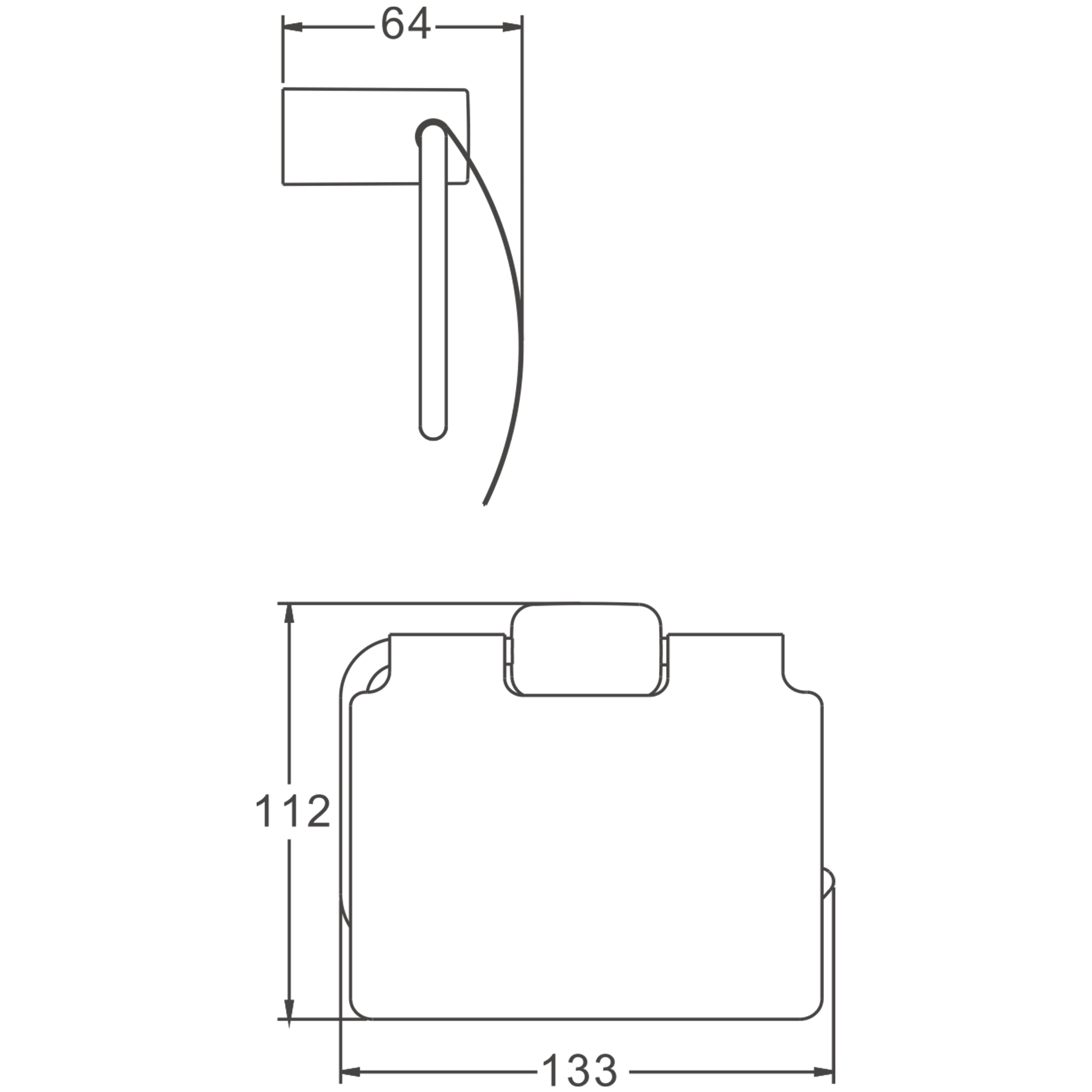 Держатель для туалетной бумаги брашированное золото (B90803) - фото 2