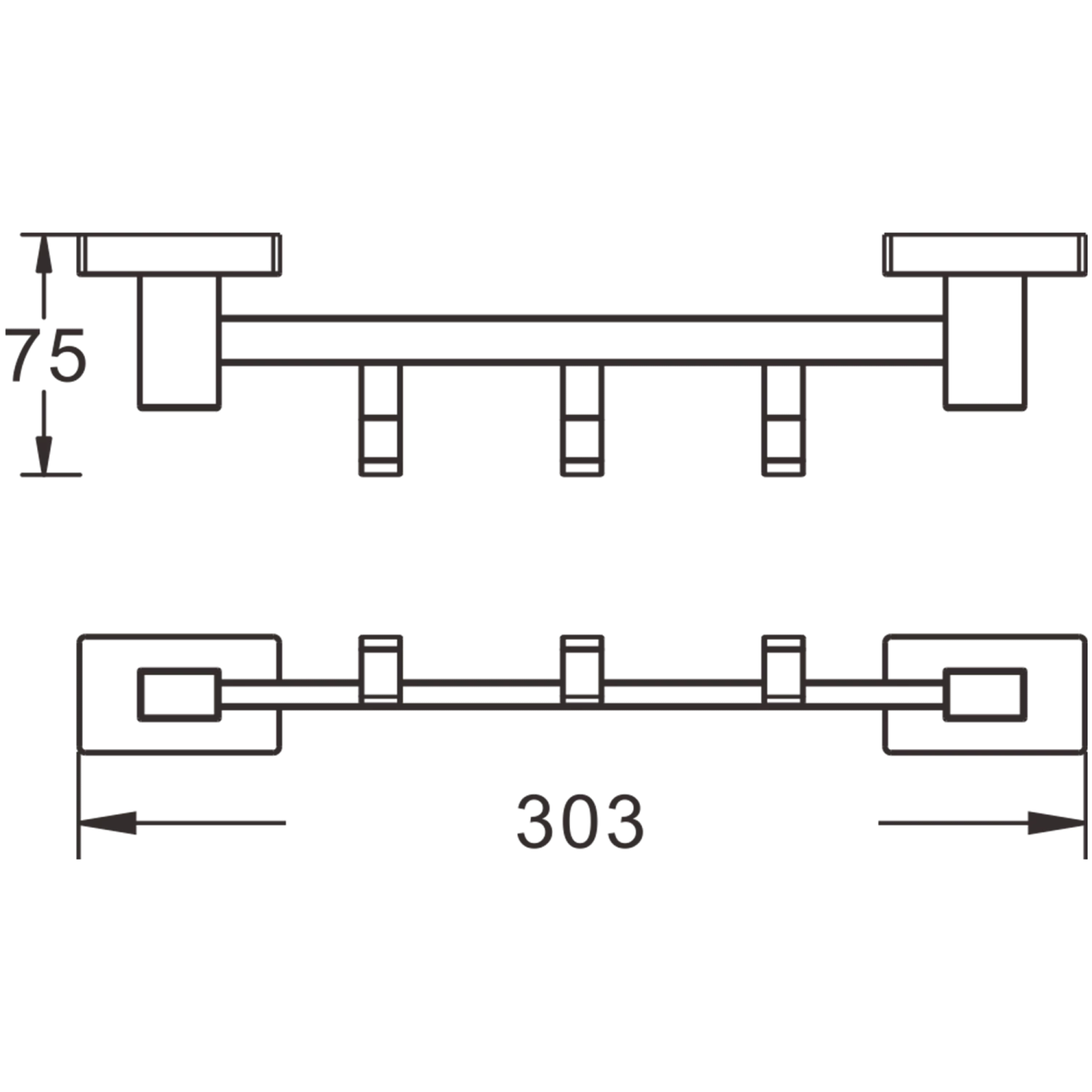 Крючок четверной BELZ (B90315-4) - фото 2