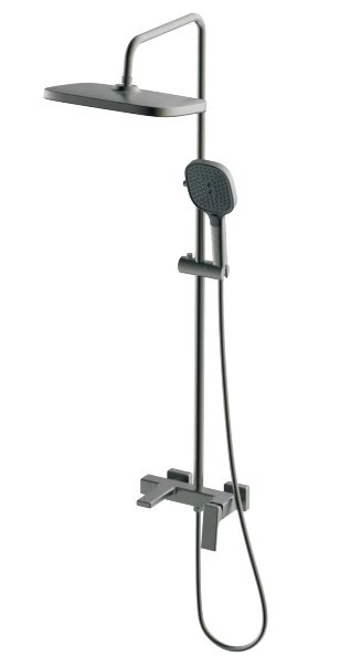 Душевая система HAIBA тропический душ, латунь, оружейная сталь (HB24831-3)