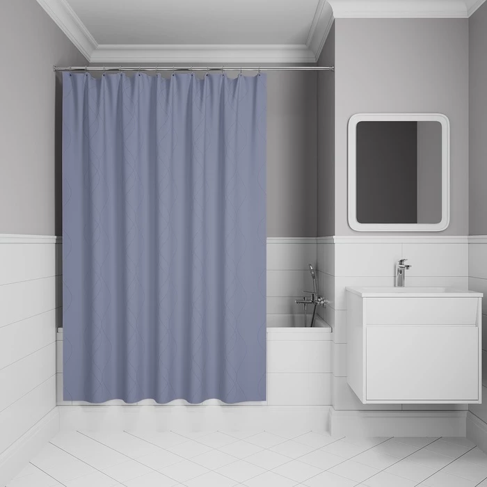 Штора для ванной IDDIS Base 200x240 см, Полиэстер (BD03P24i11) Штора для ванной IDDIS Base 200x240 см, Полиэстер (BD03P24i11) - фото 1