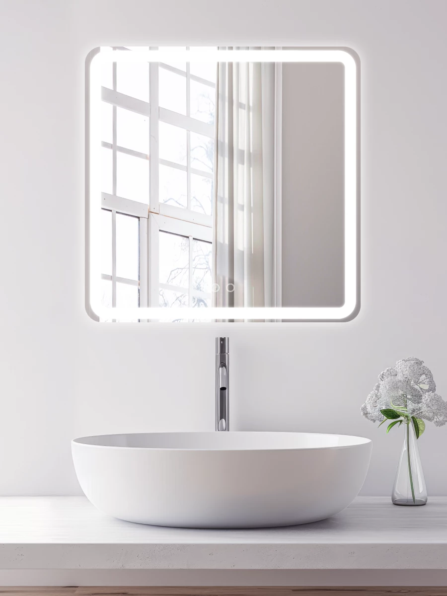 Зеркало DQ Гамбург (Hamburg) Лайт 80х80 с подсветкой (DQMHAM8080LT)