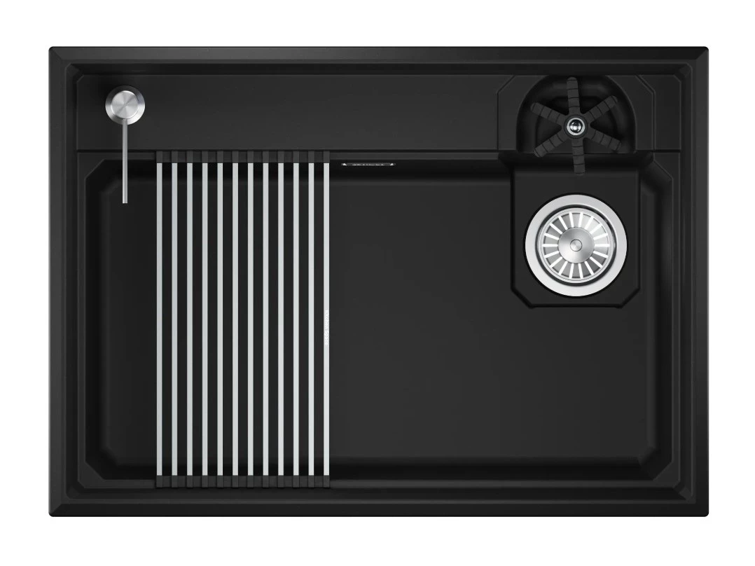 Кухонная мойка GRANULA KITCHEN SPACE RINZER кварц (7308R, ЧЁРНЫЙ) - фото 1