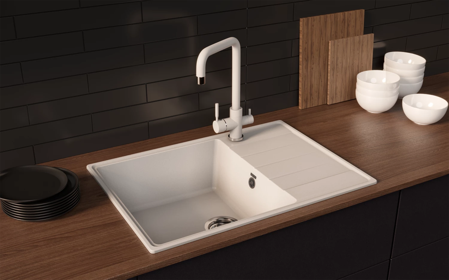 Мойка ULGRAN Quartz десерт (Prima 700-03) - фото 2