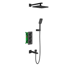 Душевая система встроенная с термостатом Timo Petruma (SX-5049/03SM) черный