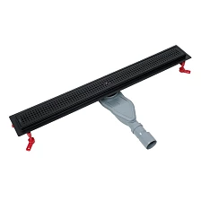 Лоток душевой, сифон 360, комбинированный затвор, перфорированная решетка, 800мм, черный, IDDIS, 975B8BL20DZ