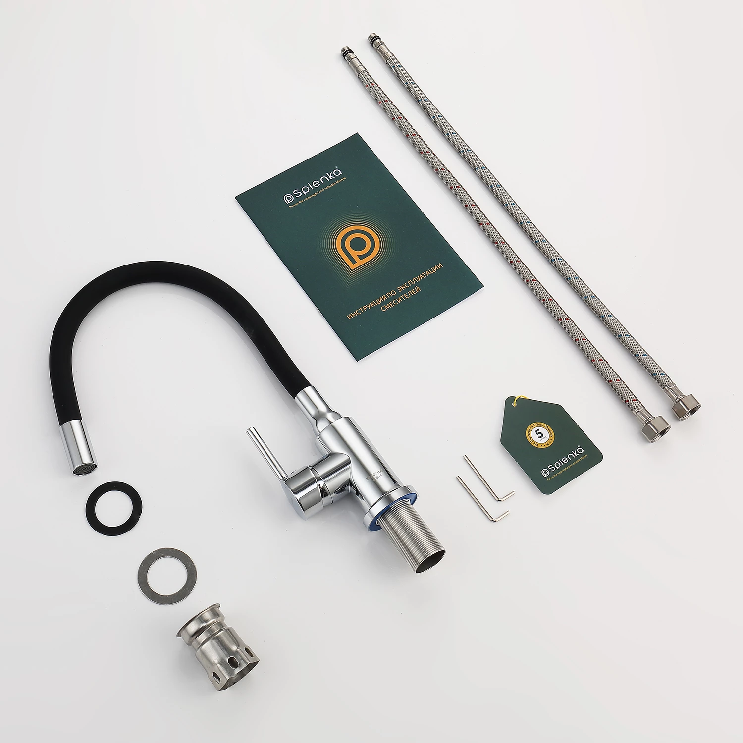 Смеситель Splenka для кухни с гибким изливом (S201.4406) - фото 8