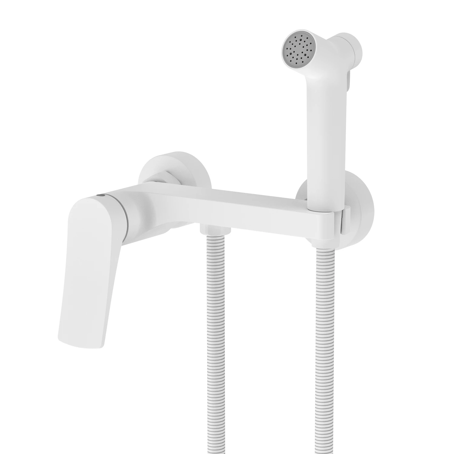 Смеситель Splenka с гигиеническим душем настенный , белый (S54.51.08) - фото 1