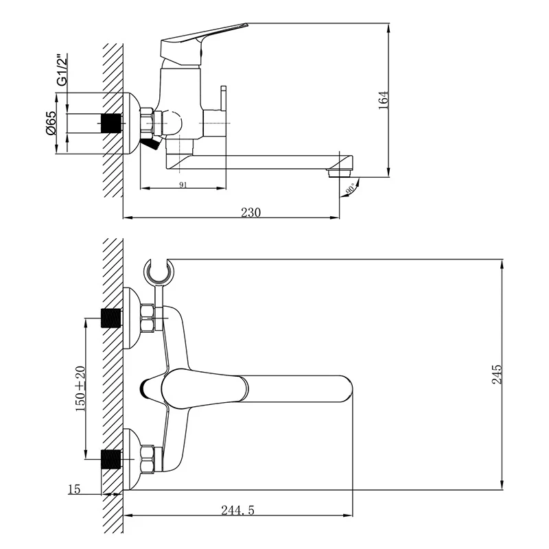 Смеситель универсальный Lemark Partner (LM6513C) Смеситель универсальный Lemark Partner (LM6513C) - фото 2