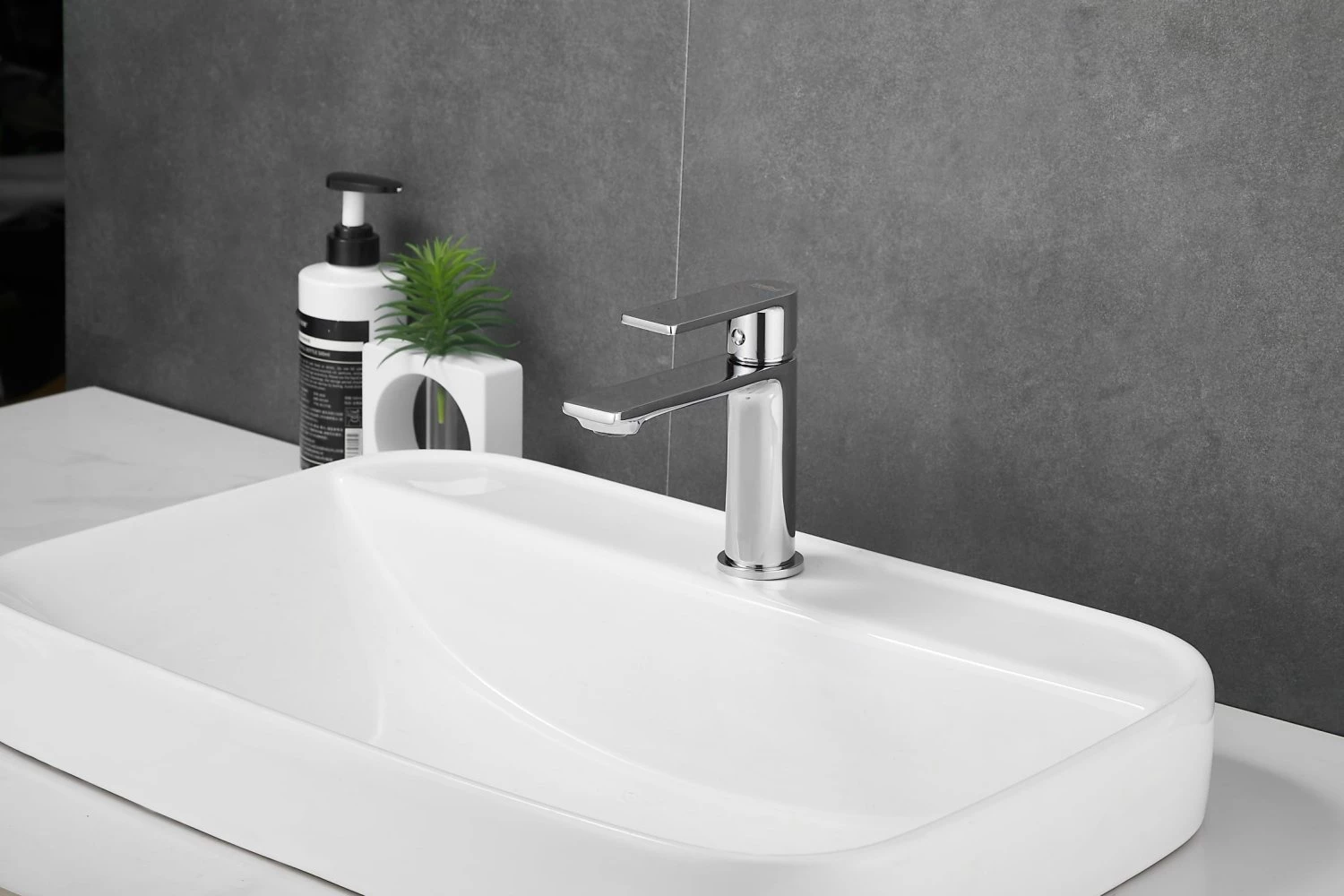 Смеситель для раковины Haiba хром (HB10639) - фото 2