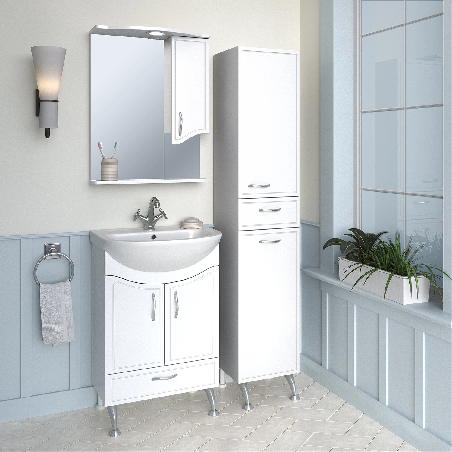 Тумба Runo Севилья 50 под умывальник 00000000152 (Уют 50) (00000000792) - фото 3