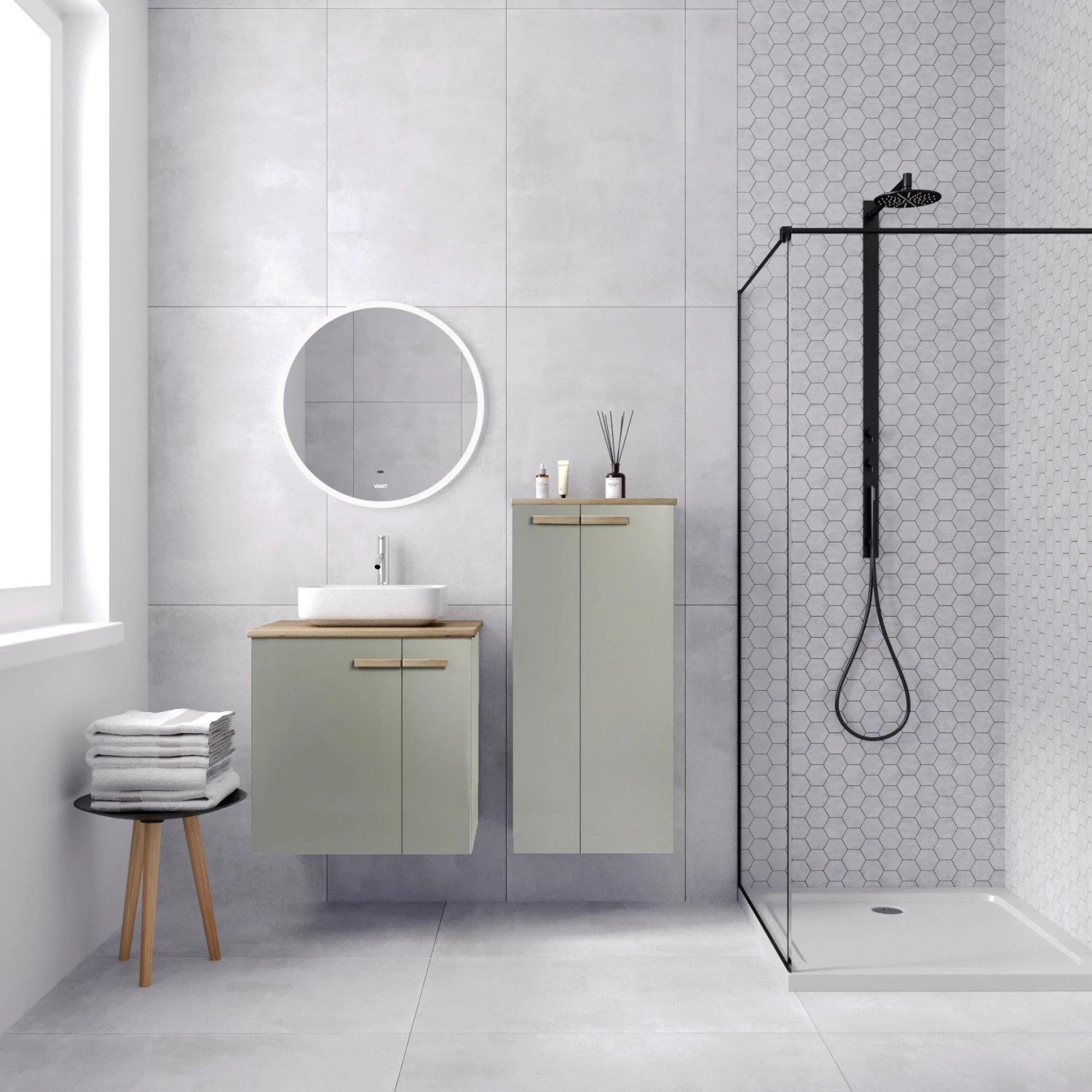 Пенал VIANT "Мюнхен" подвесной хаки 280х500х1100 (VMUN50H-PENP) - фото 2