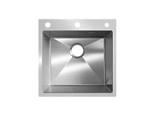 Мойка ULGRAN STEEL 500 Х 500, цвет «брашированная сталь» (US 500х500-001)