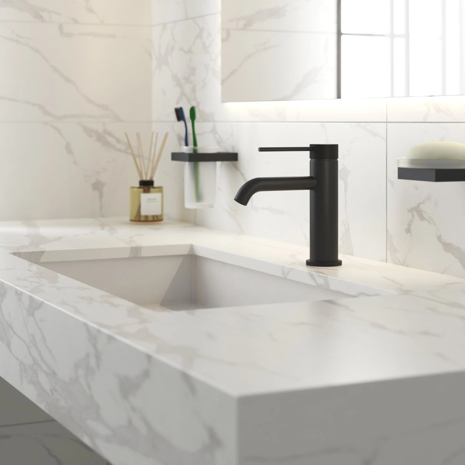 Смеситель для раковины Timo Saona черный (2461/03F) - фото 2