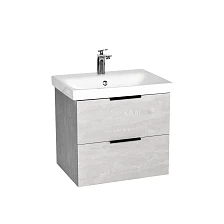 Тумба VIANT "Берлин" 2 ящика подвесная цемент 444х570х520 под раковину .S-UM-MOD60/1 (MODUO 60) (VBER60MDC-T2YP)