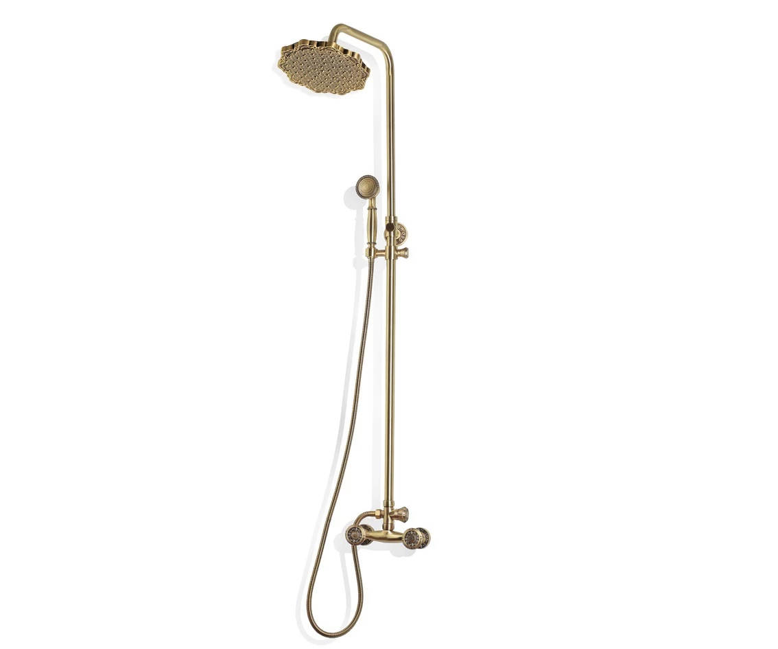 Комплект для душа (без излива) душ "Двойной цветок" Bronze de Luxe ROYAL (10118F) Комплект для душа (без излива) душ "Двойной цветок" Bronze de Luxe ROYAL (10118F) - фото 1