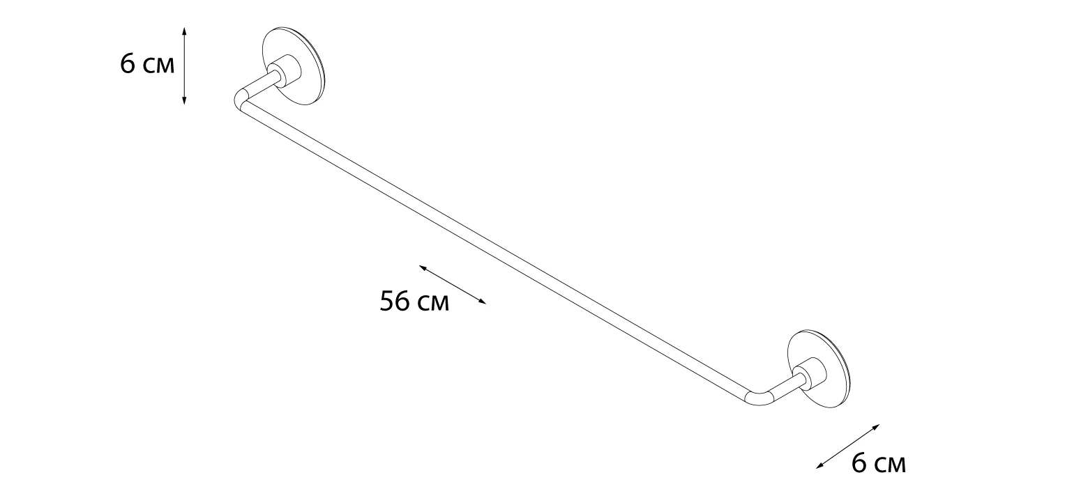 Полотенцедержатель FIXSEN Round трубчатый (FX-92101A) - фото 3
