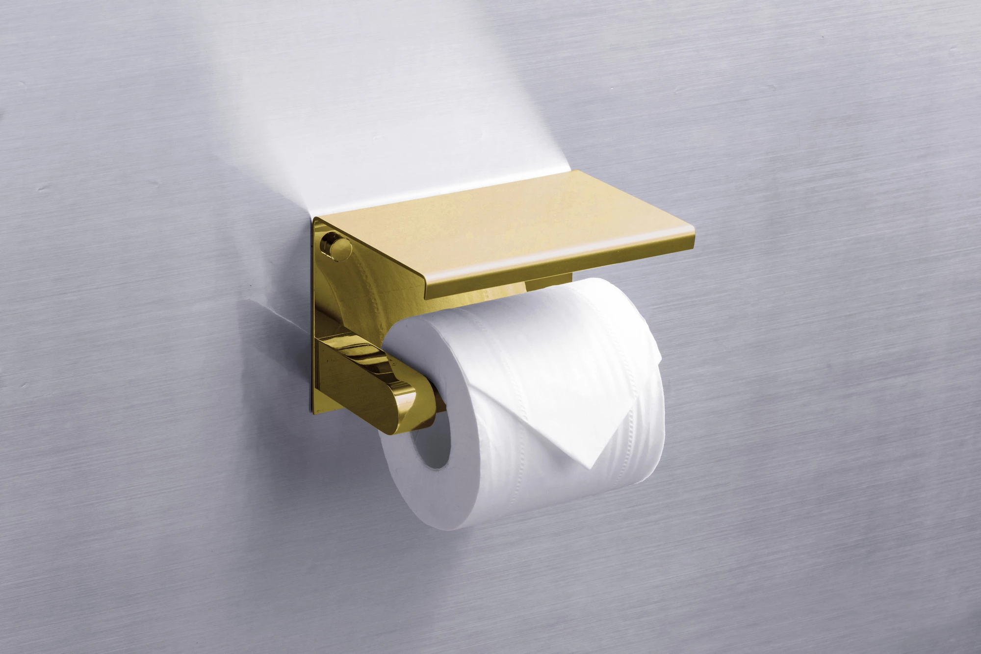 Держатель туалетной бумаги с полкой RUSH Edge (ED77141 Gold) - фото 2