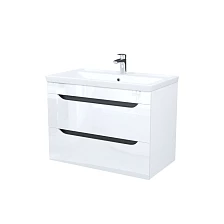 Тумба с умывальником, подвесная, 80 см, белый, Ray, IDDIS, (RAY80W0i95K)