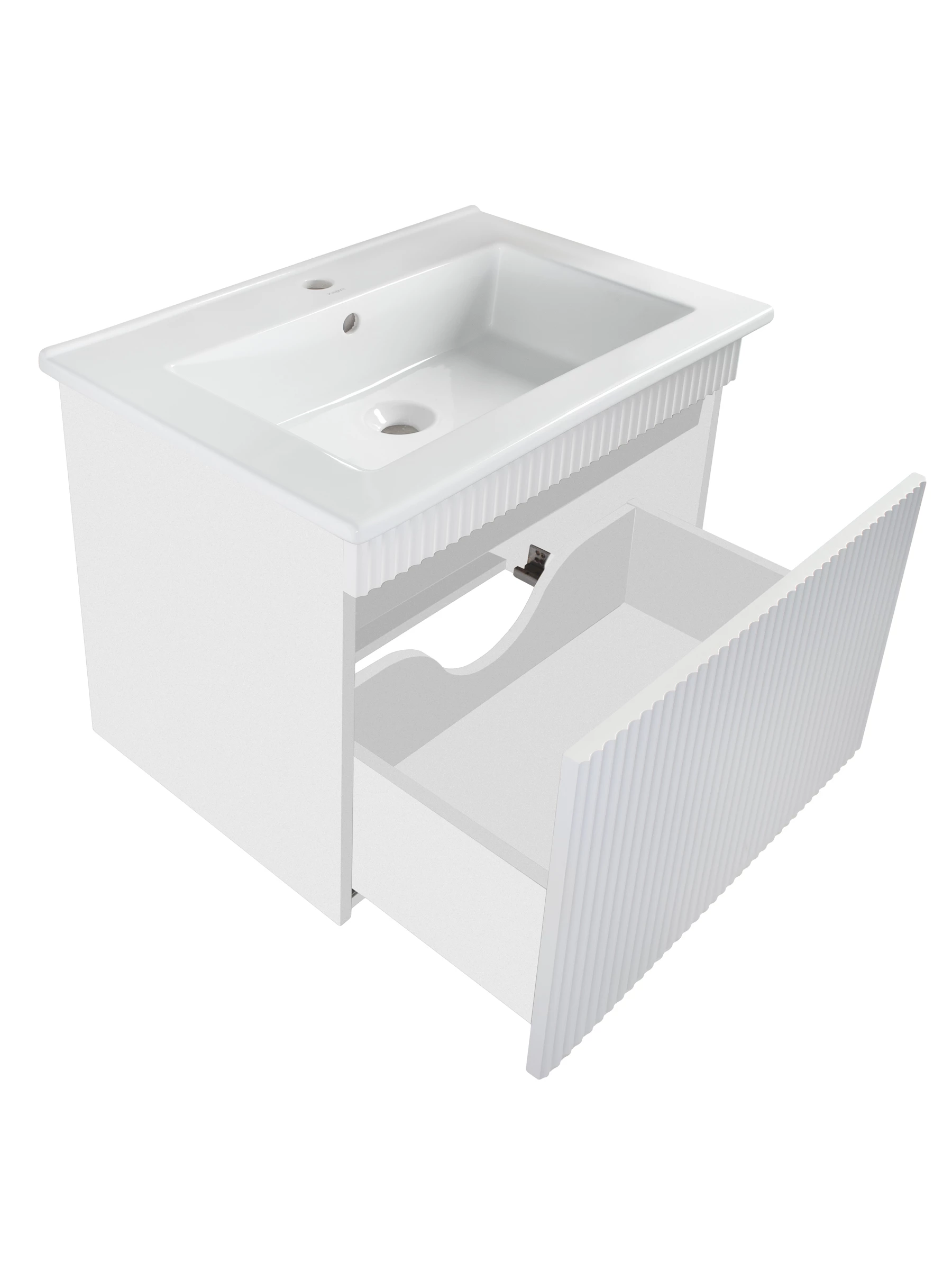 Тумба Runo Модена 75 белая под умывальник Оскар 75 (00-00002200) - фото 2