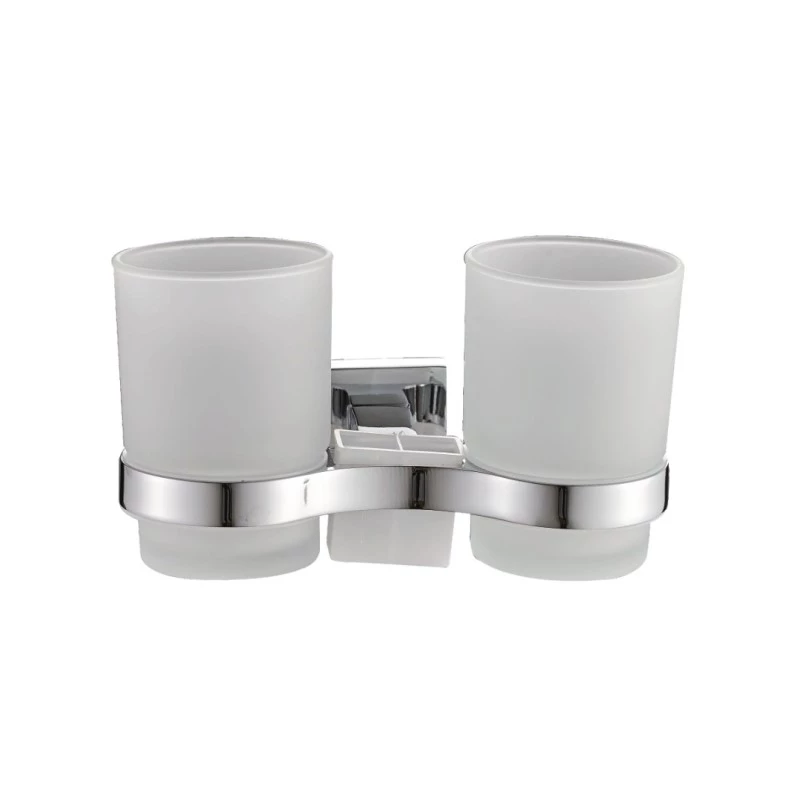 Стакан для ванной комнаты двойной Haiba хром (HB8608) - фото 1
