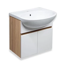 Тумба Runo Лада 60 подвесная блэквуд/белый под умывальник 00000000154 (Уют 60) (00-00004578)