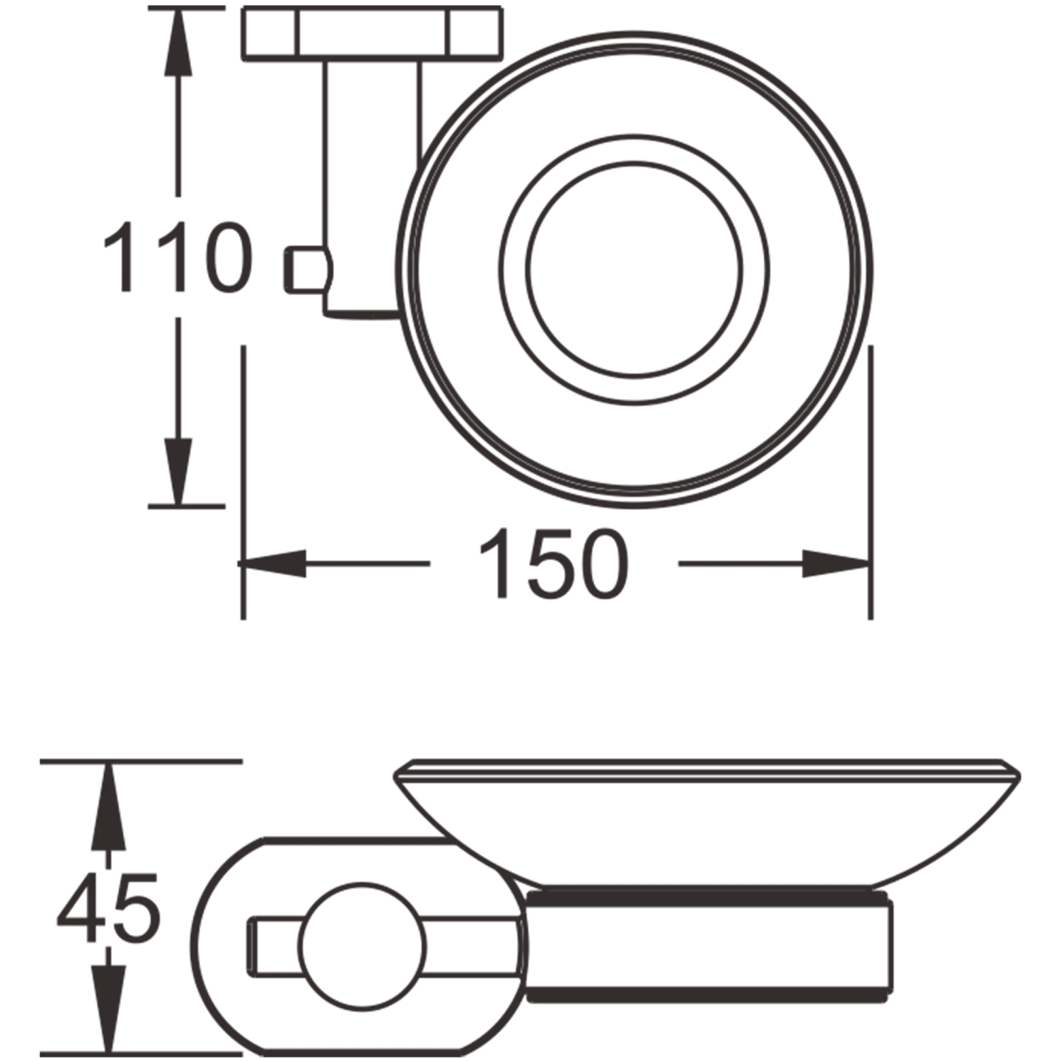 Мыльница стеклянная BELZ (B90002) - фото 2