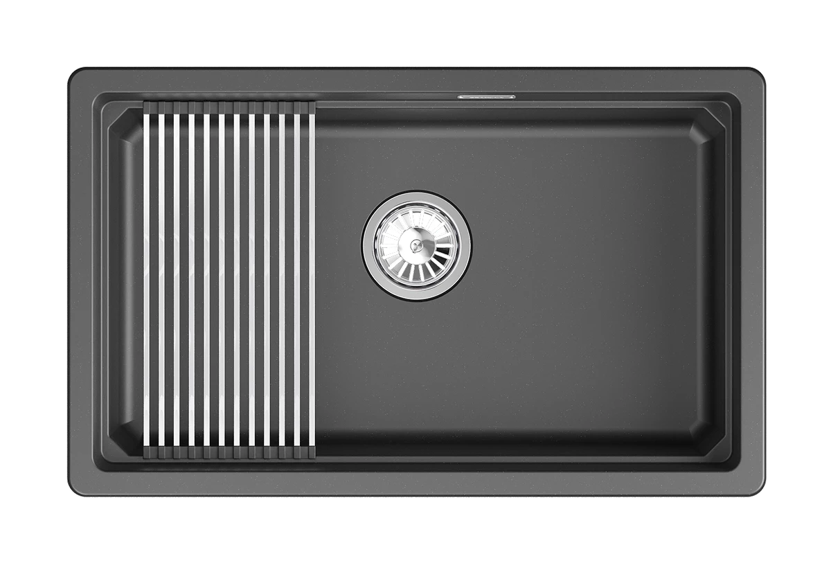 Кухонная мойка GRANULA кварц (7303iU, ШВАРЦ) - фото 1
