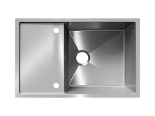 Мойка ULGRAN STEEL 780 Х 500, цвет «брашированная сталь» (US 780-001)