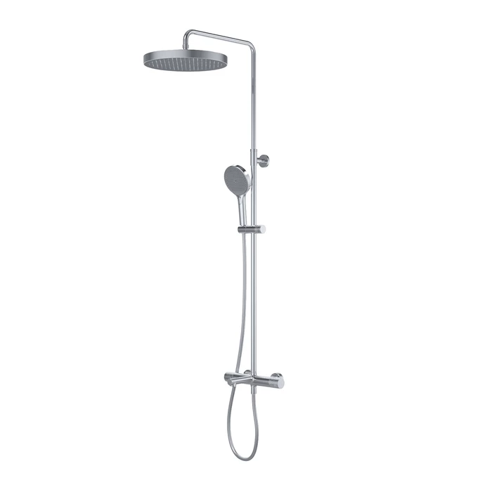 Душевая система IDDIS Duna с тропическим душем,  изливом и термостатом, глянцевый хром (DUNSBSTi06)