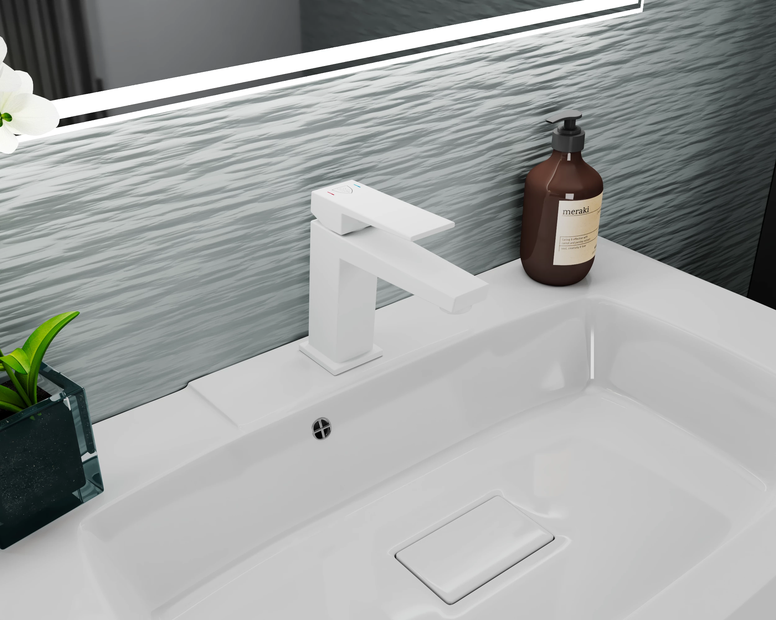 Смеситель для умывальника RUSH Thira (TR3635-12White) Смеситель для умывальника RUSH Thira (TR3635-12White) - фото 3