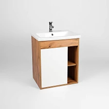 Тумба VIANT "Бостон" 1 ств подвесная  425х655х620 под раковину .S-UM-COM70/1-w (COMO 70) (VBOS70CO-T1STP)