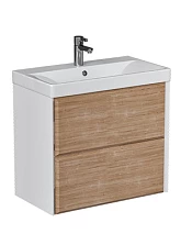 Тумба подвесная Velvex Gesso 70.2Y белый/дуб сонома под раковину 9696-70 (tp.GES.9696.70.2Y белый матовый/дуб сонома)