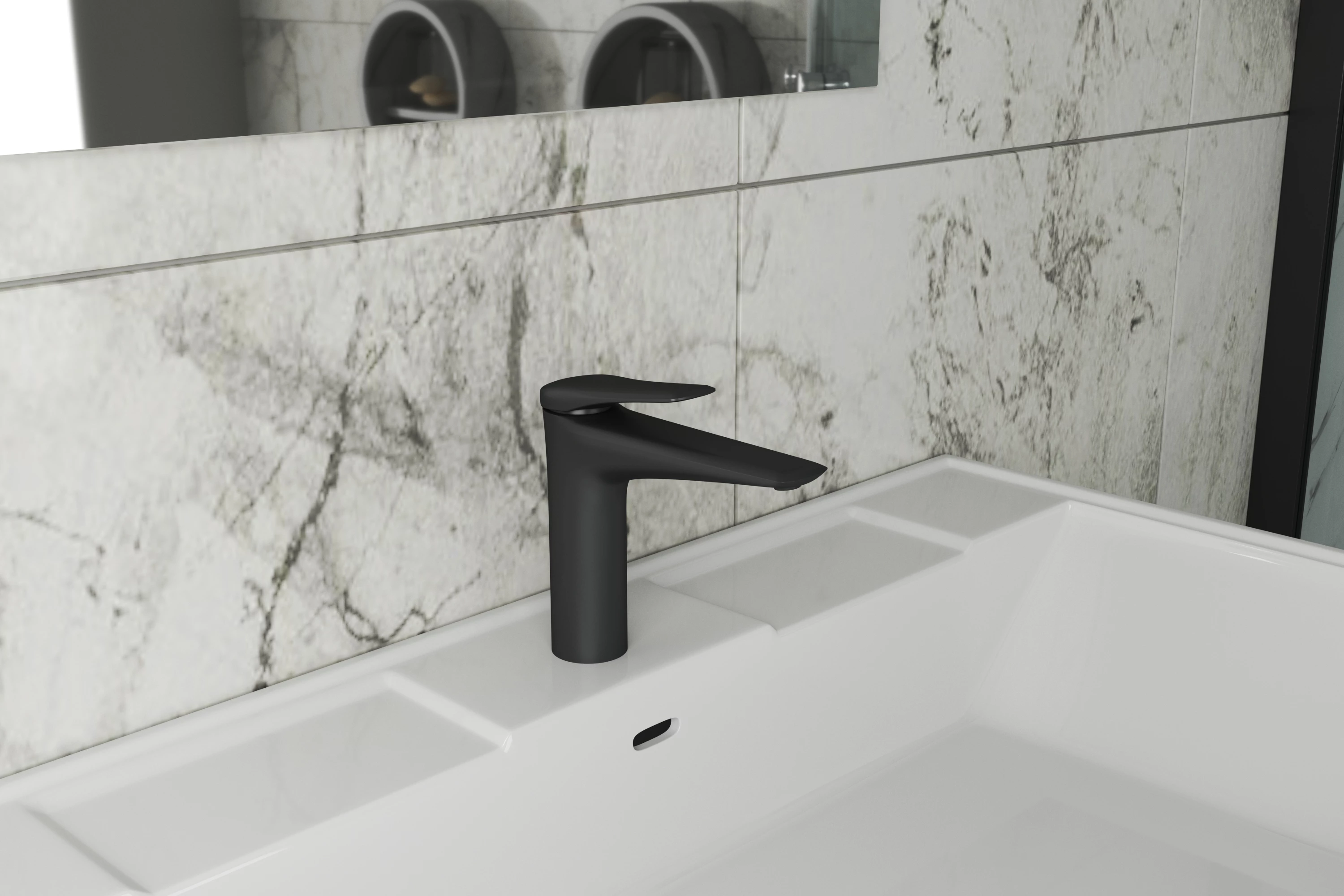 Смеситель для умывальника,черный RUSH Nevis (NE1735-12black) Смеситель для умывальника,черный RUSH Nevis (NE1735-12black) - фото 2