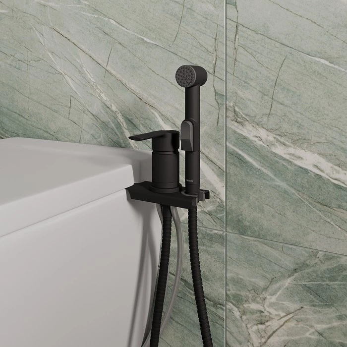Гигиенический душ Milardo с установкой на унитаз, черный матовый, Tidy (001BL00M08) - фото 3