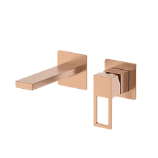 Смеситель для раковины DQ Dortmund встраиваемый настенный браш.роз.золото (DA1714433)