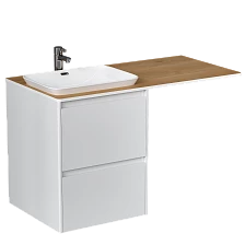 Тумба подвесная Velvex Klaufs 56*60.2Y (белый) под столешницу (tp.KLA.56.2Y)