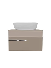 Тумба Runo Вудлайн 65 подвесная розовая/бежевая под накладной умывальник (00-00004899)