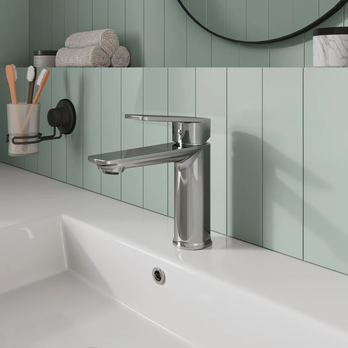 Смеситель для умывальника, хром глянцевый, Poli, Milardo (POLSB00M01) - фото 2