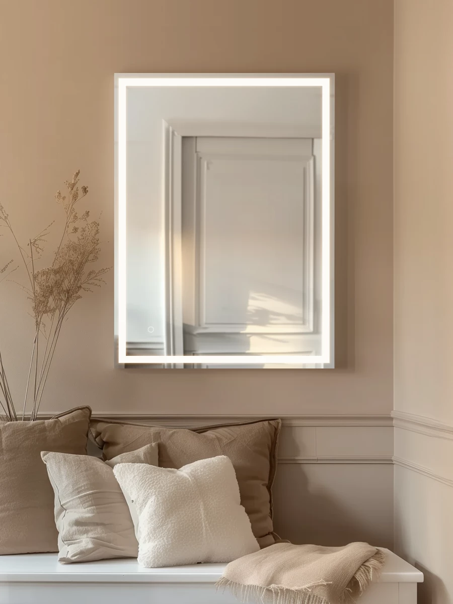 Зеркало DQ Франкфурт (Frankfurt) Лайт 100х80 с подсветкой (DQMFRA10080LT) - фото 1